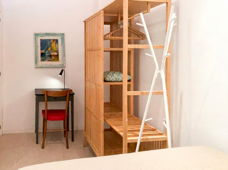 Wardrobe and desk corner